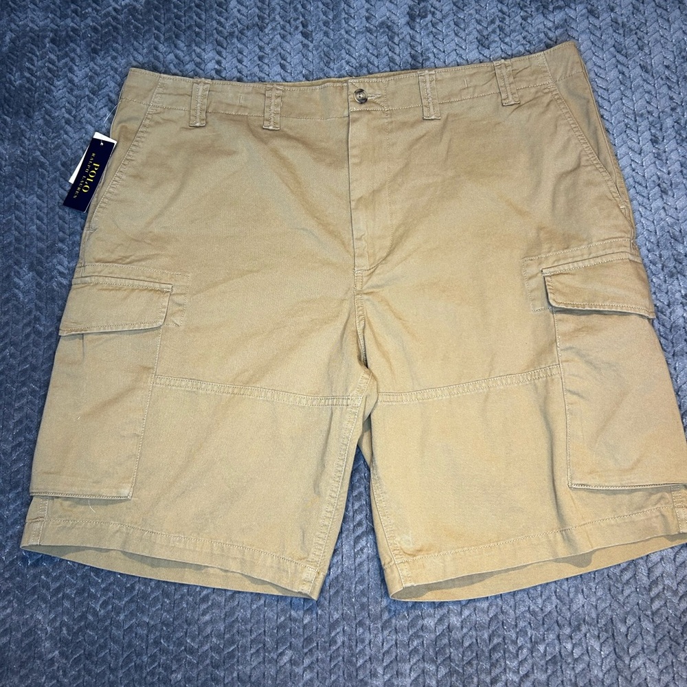 NWT Polo Ralph Lauren Relaxed Fit 10" Cargo Shorts Pockets - Luxury BGE Size 42T